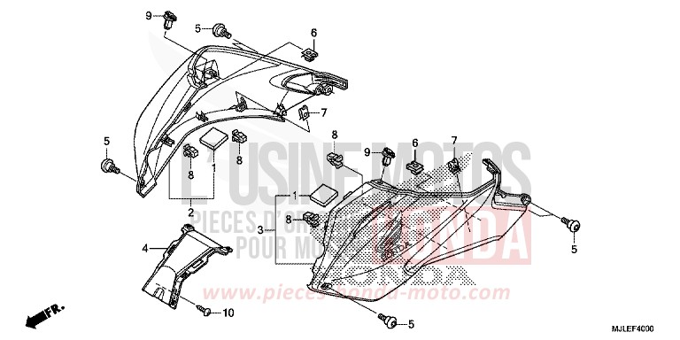 SHELTER for NC700S Dual Cluth ABS SEAL SILVER METALLIC (NHA14) from 2014
